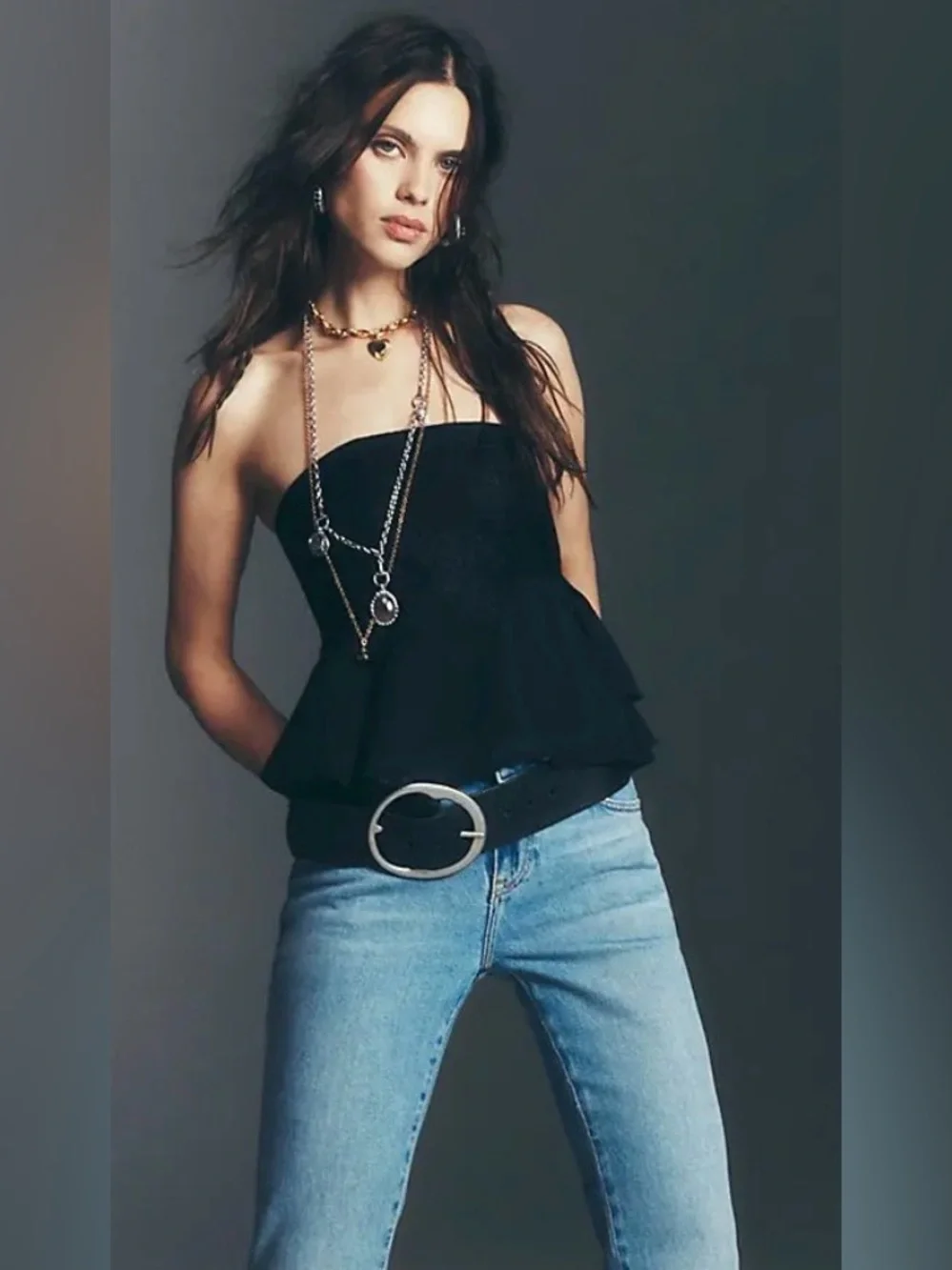 Free People We The Free Brando Hip Belt. NWT. Black